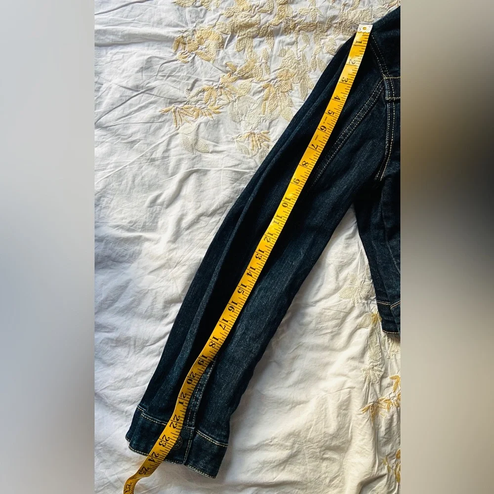 VGU ”Wednesday” Girls Sz-M Jean Jacket🐆Leopard Accent Print-Color, Sleeve, Cuffs - Picture 12 of 16